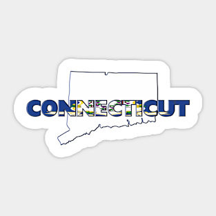 Connecticut Colored State Letters Sticker